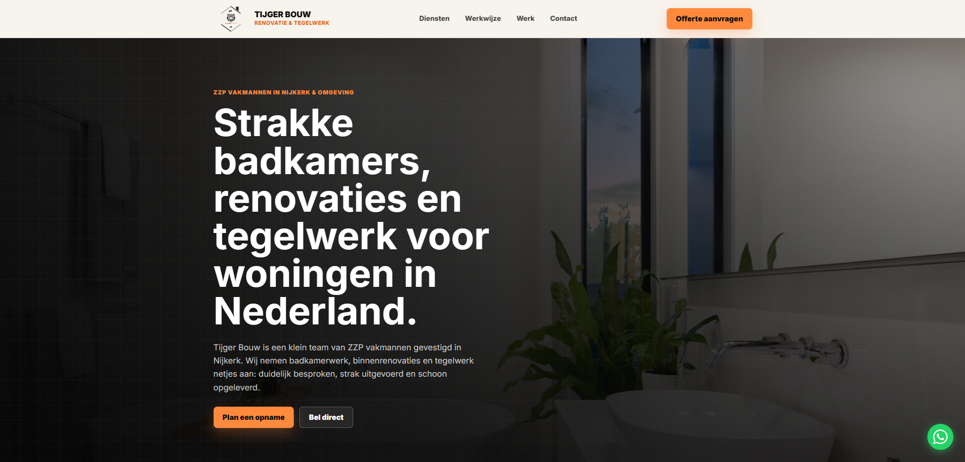 Tijger Bouw website